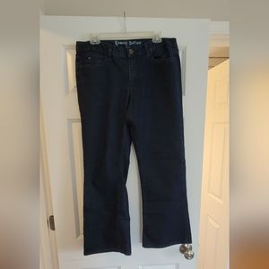 Women's Tommy Hilfiger Lo Rise Boot Cut  Jeans in Dark Wash Blue Size 12